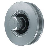 Roda em aço zincado com sulco retangular - Capacidade de carga de 150 a 425 kg