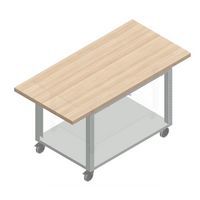 Bancada de trabalho móvel – capacidade de 250 kg – Manutan Expert